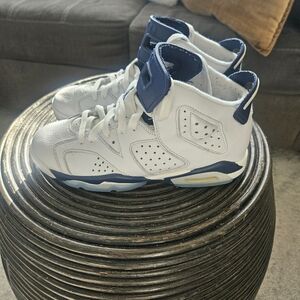 Air Jordan 6 White/Midnight Navy School Age
